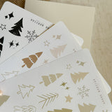 minimalistic christmas big trees sticker sheet bundle