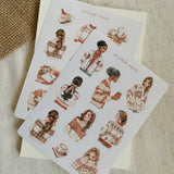 christmas girls sticker sheet
