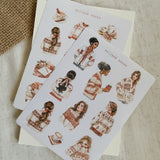 christmas girls sticker sheet