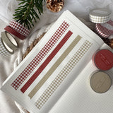 green and red grid & gingham washi tape