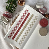 green and red grid & gingham washi tape