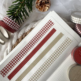 green and red grid & gingham washi tape