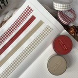 green and red grid & gingham washi tape