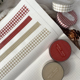 green and red grid & gingham washi tape