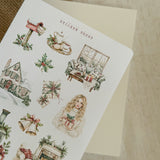 holly jolly christmas sticker sheet