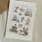 holly jolly christmas sticker sheet