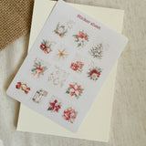 christmas post stamp sticker sheet