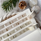 simple christmas trees washi tape, nude and green