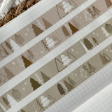 simple christmas trees washi tape, nude and green