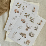 winter forest sticker sheet bundle