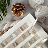 simple christmas trees washi tape, nude and green