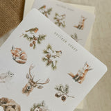 winter forest sticker sheet bundle