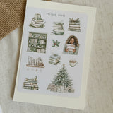 All I want for Christmas is Books Sticker sheet, booklover