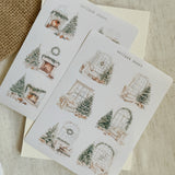 neutral christmas sticker sheet bundle