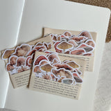 autumn mushroom die cut sticker pocket, address label sticker, planner sticker, 22 pieces