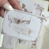 butterfly vintage paper ephemera pocket, label pocket, vintage ephemera, 16 pieces