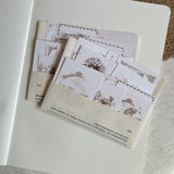 autumn vintage paper ephemera pocket, label pocket, vintage ephemera, 18 pieces