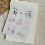 pink christmas sticker sheet bundle