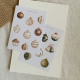 christmas ornaments sticker sheet