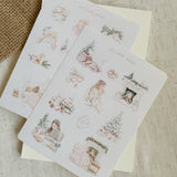 pink christmas sticker sheet bundle