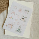 pink christmas sticker sheet bundle