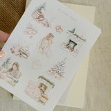 pink christmas sticker sheet bundle