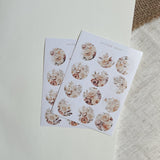 autumn floral dots mini sticker sheet