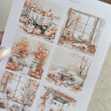 Autumn pumpkin patch picture sticker sheet