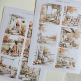 Autumn front porch picture sticker sheet