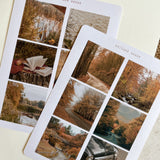 Autumn forest picture sticker sheet