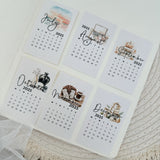 2025 die cut calendar stickers