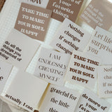 inspirational quotes die cut sticker pocket