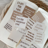 inspirational quotes die cut sticker pocket