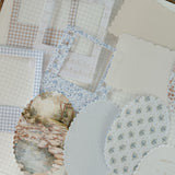 soft cottage ephemera and sticker die cut pocket, 45+ pieces
