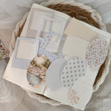 soft cottage ephemera and sticker die cut pocket, 45+ pieces