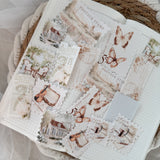 soft cottage ephemera and sticker die cut pocket, 45+ pieces