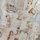 soft cottage ephemera and sticker die cut pocket, 45+ pieces