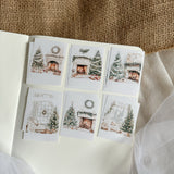 christmas fireplace die cut polaroid sticker pocket, planner sticker, christmas sticker, polaroid 12 pieces, christmas sticker