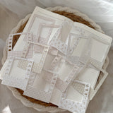 spring patterned vintage photo frame and film die cut paper ephemera, 12 pieces