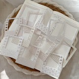 spring patterned vintage photo frame and film die cut paper ephemera, 12 pieces