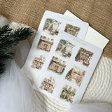 christmas bookstore sticker sheet