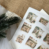 christmas bookstore sticker sheet