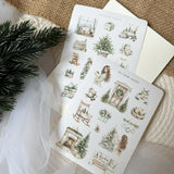 pine tree christmas sticker sheet