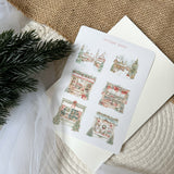 vintage christmas store sticker sheet