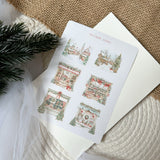 vintage christmas store sticker sheet