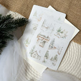 soft rustic christmas picture sticker sheet