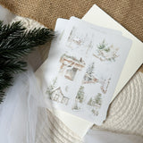 soft rustic christmas picture sticker sheet