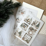 rustic christmas picture sticker sheet