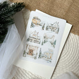 winter landscape picture sticker sheet