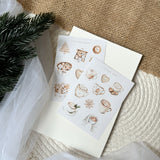 hot chocolate and christmas cookies mini sticker sheet